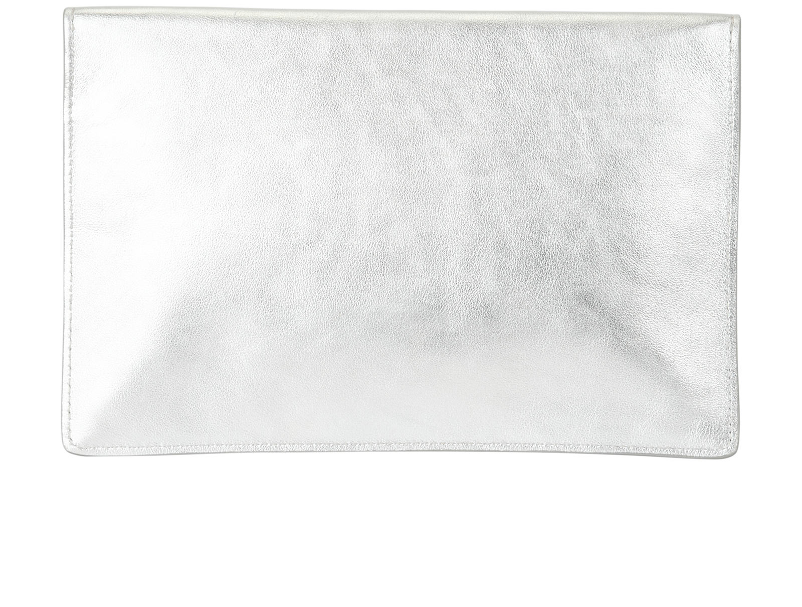 Envelope Clutch, &pound;80, Handbags, Silver, Leather, Back view